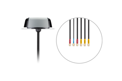 Taoglas Synergy 6-in-1 Next-Generation Combination GNSS, 2*5G/4G, 3*Wi-Fi Permanent Mount Antenna with 5m Braided Cable Assembly