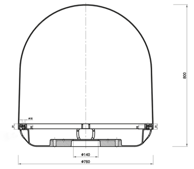 Product image for 0.5m Ka-Band Maritime Antenna