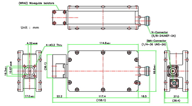 Product image for Quad-Band Ka-Band Auto-Ref LNB