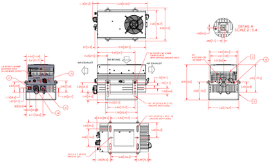 Product image for MEDIAN 80W Quad Ka Band GaN BUC (AC+ EXT Ref + Standard M&C)