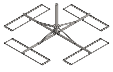 Product image for NPMM, 4.5'' OD x 3' mast, pallet