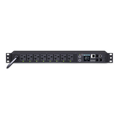CyberPower PDU41002 8-Outlet (Front), 1U Rack Mount Switched Power Distribution Unit (PDU)