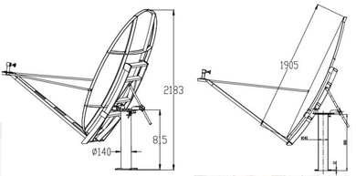 Product image for ANCHOR 1.8m Ka-Band Manual Earth Station Antenna