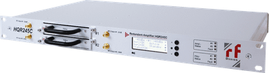 RF-Design HQR245C-FT 1+1 redundant / 2 single high precision L-Band Amplifier (gain 0 to 40dB, Step 0.2dB)