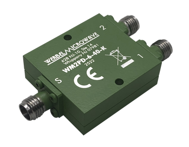 WERBEL MICROWAVE WM2PD-6-40-K Splitter, 2-way, 6000-40000 MHz, 2.92mm Connectors, 10 Watts