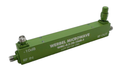 WERBEL MICROWAVE WMC-1-20-20dB-S Directional Coupler, 1-20GHz, 20dB, SMA Female