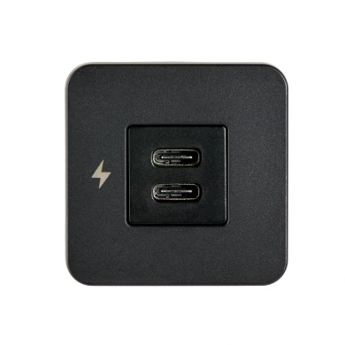 Scanstrut SC-TILE-20 TILE - USB-C / USB-C Interiors Charging Socket 12/24V - Black Bezel