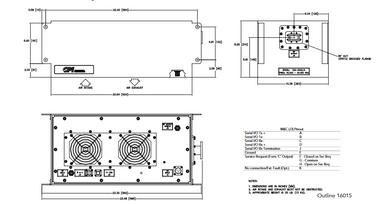 CPI X-Band Antenna-Mount SSPAs - PXB8S050LA-XX