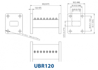 WG17 / WR75 / R120 Ku-Band Waveguide Filter 7045