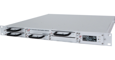 RF-Design HQR445C N+1 redundant L-Band Line Amplifier, 1+1 to 4+1 (variable gain 0 to 40dB)