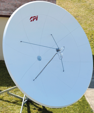 CPI 3.7m C-Band Antenna – Receive Only with Wide C-Band Linear Feed4.5 Meter Antenna C-Band RxO Antenna Series 1451 with Wideband Linear RxO Feed