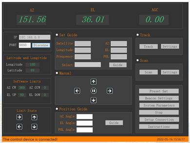 Product image for Dual Speed Control System for 7.3m Ku-Band Earth Station