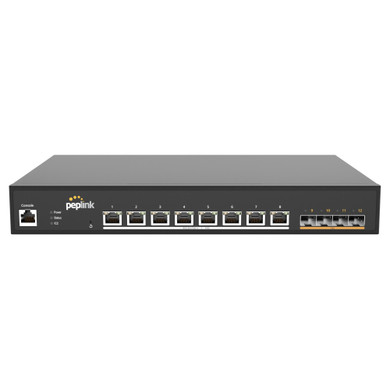 Peplink PLS-8-10G-720W 12-Port PoE 10 Gigabit Switch, 4 SFP Slots