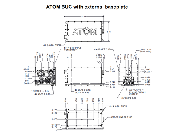 Product image for ATOM 80W Ku-Band GaN BUC
