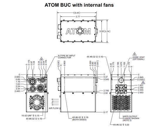 Product image for ATOM 80W Ku-Band GaN BUC