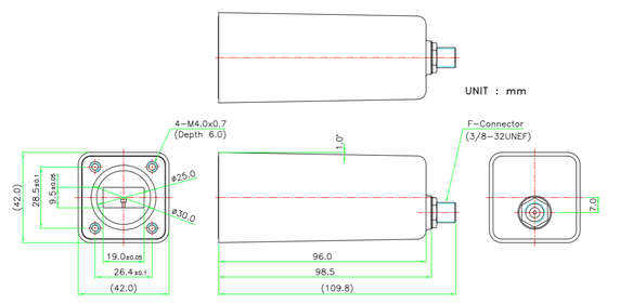 Product image for 1000 Ku-Band Single Band EXT REF LNB