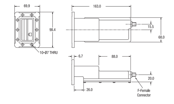 Norsat 3000 Series 3025XIF C-Band Single-Band LNB