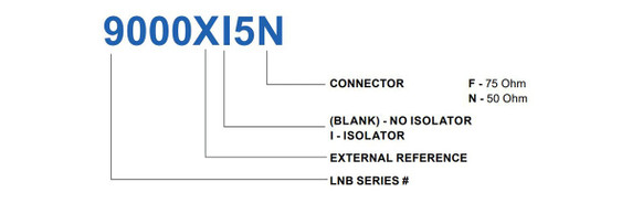 Product image for 9000 Five-Band Ka-Band Ext REF LNB