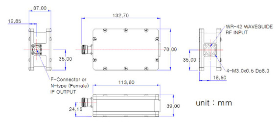 Product image for 9000H-3 Dual-Band Ka-Band PLL LNB