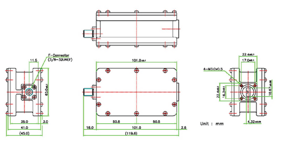 Product image for 9000 Ka-Band Triple Band LNB