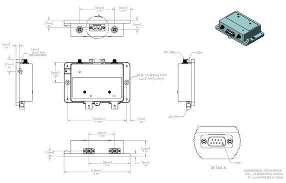 Product image for RF over Fiber 3GHz - Transceiver 62.5um Multimode