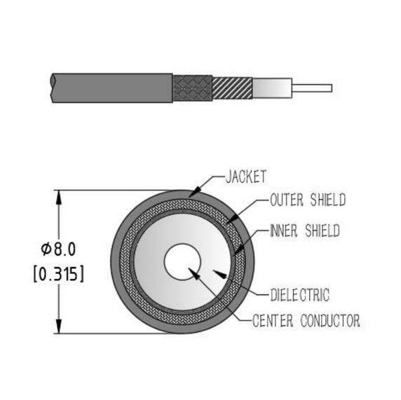 Product image for Ultra Flexible Low Loss Phase Stable Cable 18 GHz - N Right Angle Male Connector