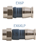 PPC Belden EX6XLP EX Universal Compression Connector, extended body, series 6, plenum cable