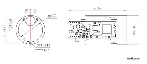 Product image for OPTIVIA 905 nm Laser Rangefinder LRFA1200BA