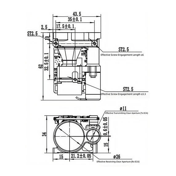 Product image for OPTIVIA 1535 nm Laser Rangefinder LRFB5000DD