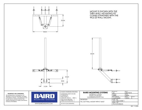 Baird WL2-23 Wall Mount