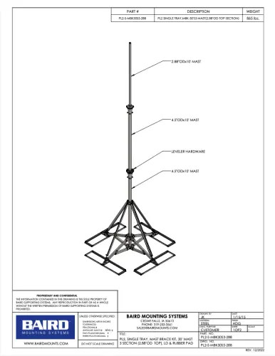 Baird Maximum Stability Camera Pole Mount