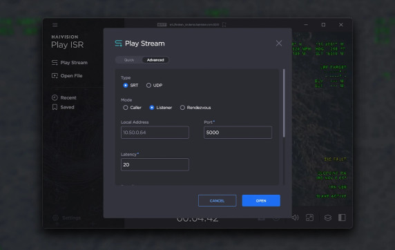 Haivision Play ISR Video Player