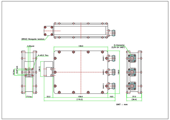 Product image for 9000 Tri-Band Ka-Band EXT REF LNB
