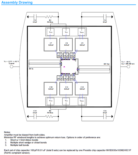 Product image for MMIC, 9W Ka-Band Power Amplifier 27.5-31 GHZ, GA-N, TGA-2595, CFE