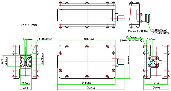 Product image for 9000 Triple-Band Ka-Band PLL LNB