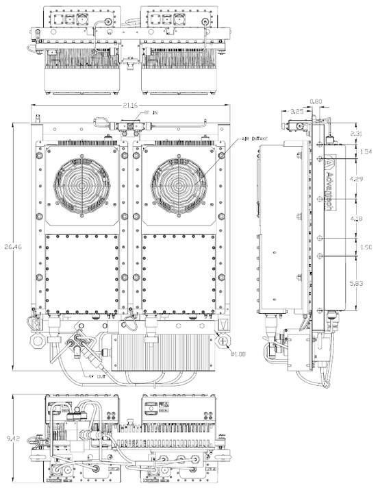 Product image for 1:1 S-Band Redundant Switch System for BUC-100466