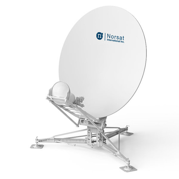 Product image for 2.4m C/X/Ku Triple-Band Manual Flyaway Antenna - Offset RAL6031