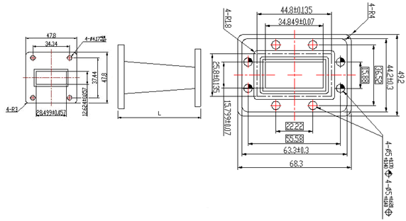 Product image for Waveguide Transition WR137 to WR112