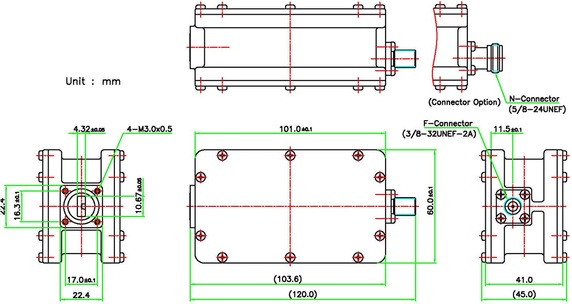 Product image for Ka-Band Single Band Auto-Reference PLL LNB