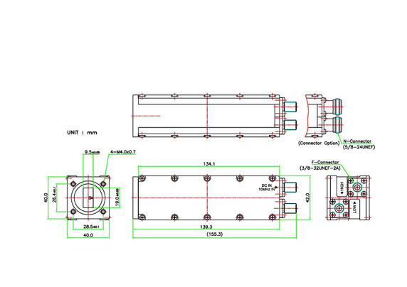 Product image for 1000 Ku-Band Simultaneous Band EXT REF LNB (Low-Band Connector)