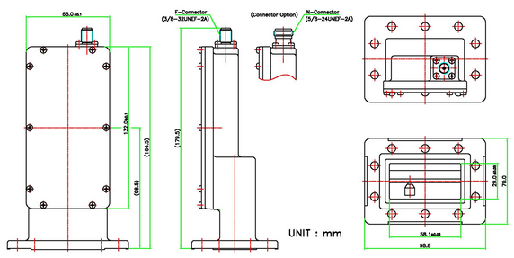 Product image for LNB-100009 C-Band Single Band PLL LNB