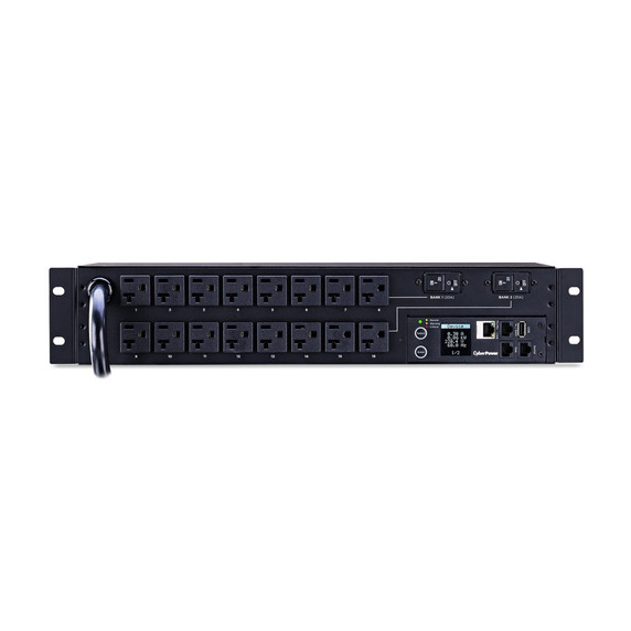 CyberPower PDU31003 16-Outlet (Front), 2U Rack Mount Monitored Power Distribution Unit (PDU)