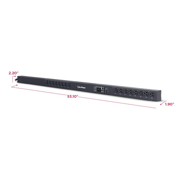 CyberPower PDU41116 16-Outlet, 0U Rack Mount Gigabit, Switched Power Distribution Unit (PDU)