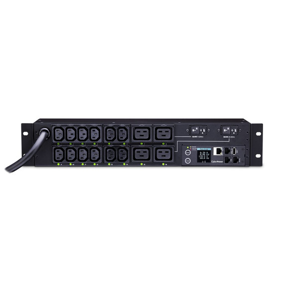 CyberPower PDU41008 16-Outlet (Front), 2U Rack Mount Switched Power Distribution Unit (PDU)