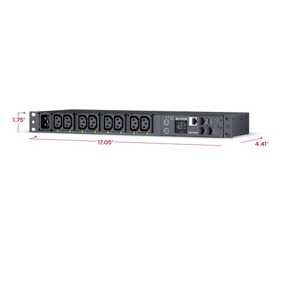 CyberPower PDU41005 8-Outlet, 1U Rack Mount Switched Power Distribution Unit (PDU)