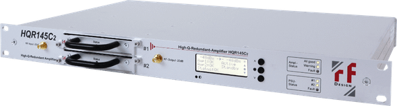 RF-Design HQR145C2 1+1 redundant L-Band / ext. L-Band Amplifier (0 to 40dB gain)