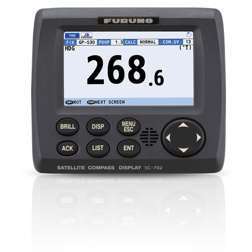 Furuno SC130 4.3 Inch Color LCD Display, Satellite Compass with Three GPS Antenna Receivers