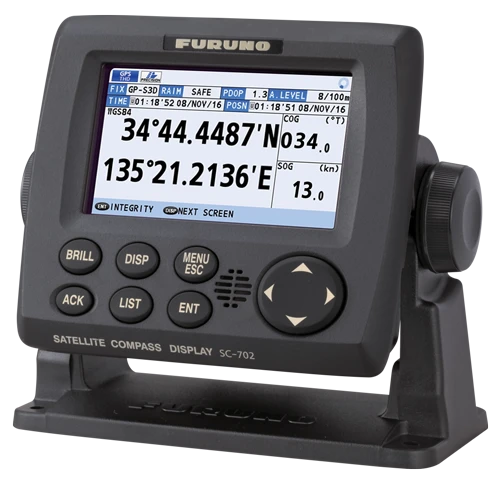 Furuno SC130 4.3 Inch Color LCD Display, Satellite Compass with Three GPS Antenna Receivers