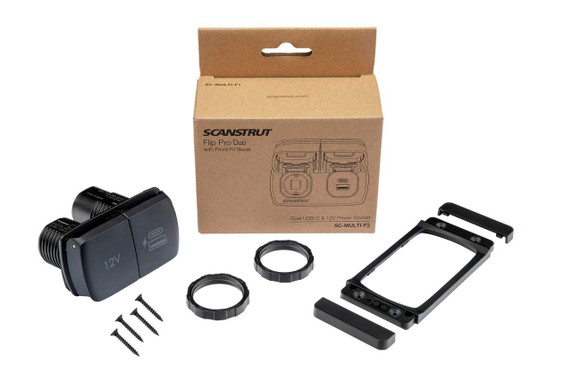 Scanstrut SC-MULTI-F2 Flip Pro Duo -USB-A & USB-C with 12V Power Socket