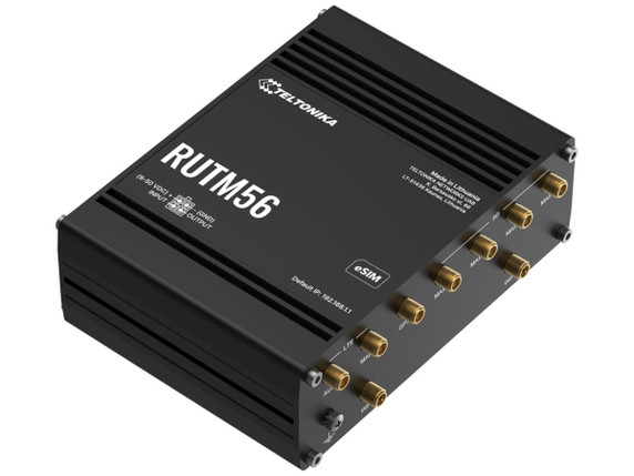 Teltonika Networks 15807027 RUTM56 Dual Modem 5G/4G Router with dual SIM and ESIM